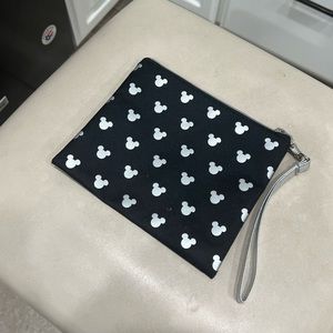 Disney Women’s Black and Silver Mickey Mouse Wristlet Pouch